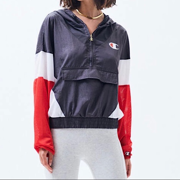 champion nylon warm up jacket
